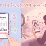 タイミー スキマバイト 在宅で比較