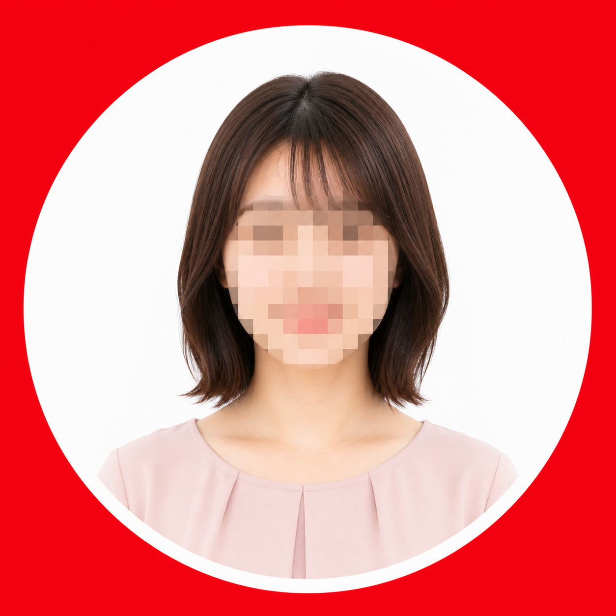 顔をモザイク加工したCさんのイメージ